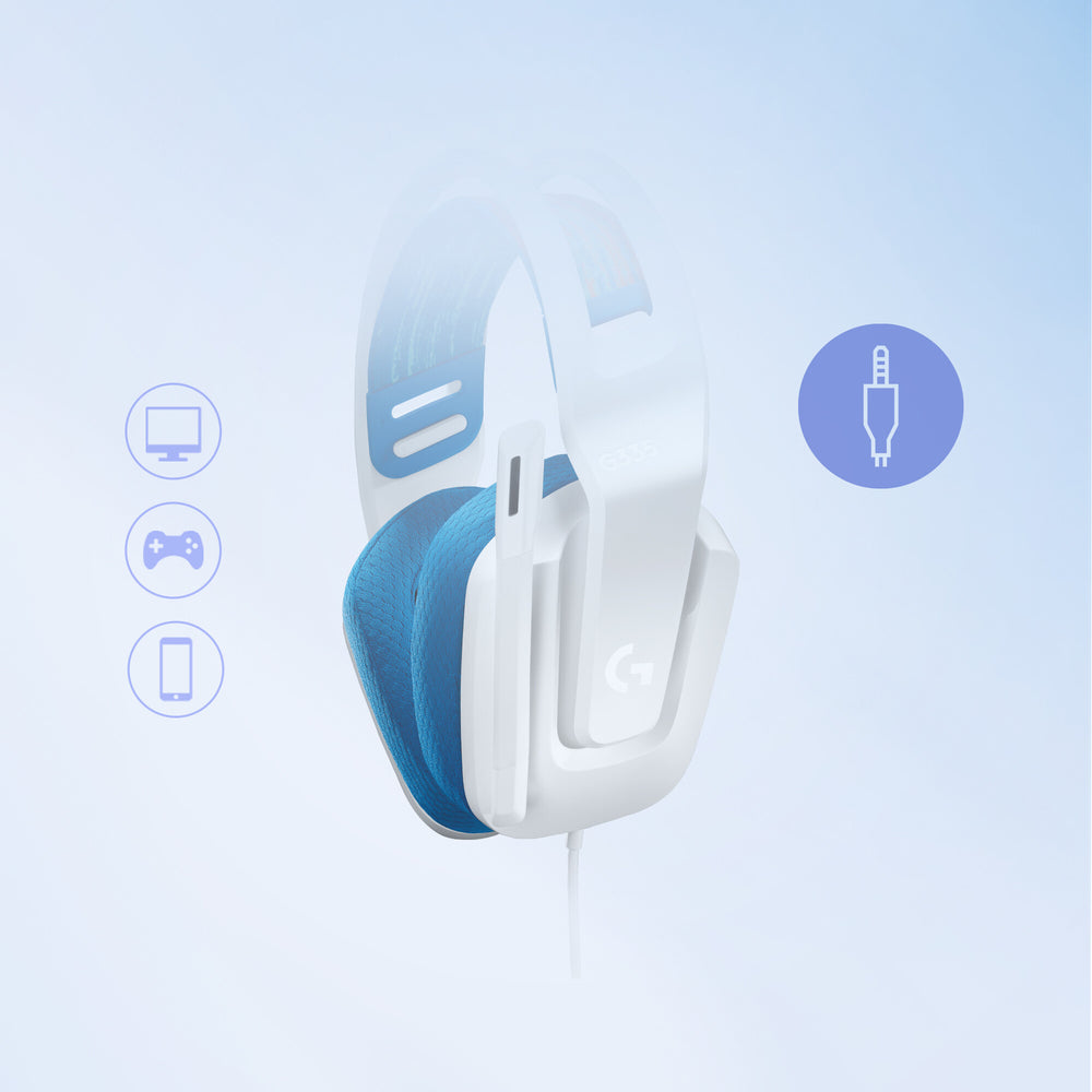 Logitech G G335 Headset Kabel Huvudband Spela Vit