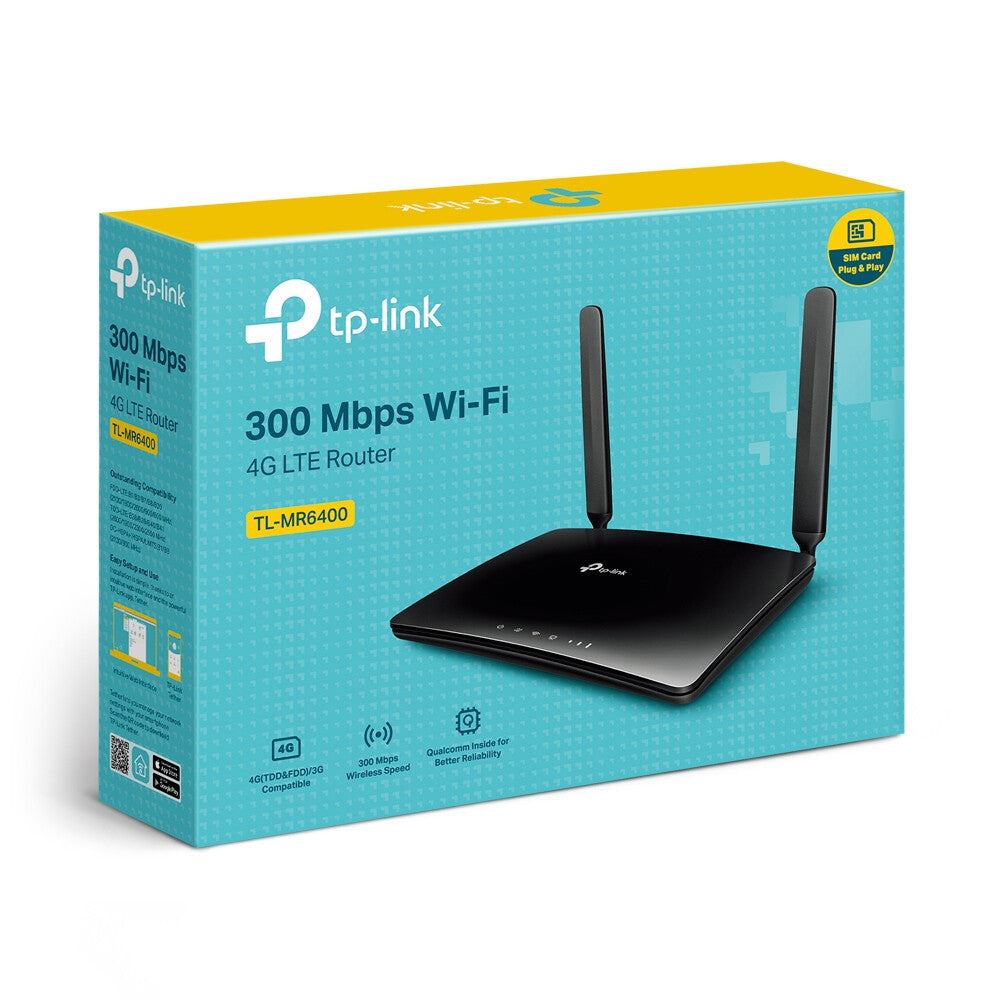 TP-Link TL-MR6400 trådlös router Snabb Ethernet Singel-band (2,4 GHz) 4G Svart