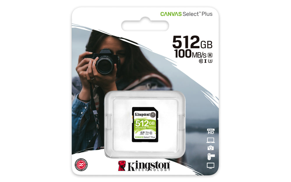 Kingston Technology Canvas Select Plus 512 GB SDXC UHS-I Klass 10