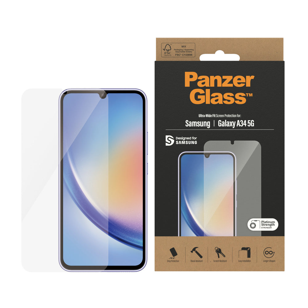 PanzerGlass Classic Fit Genomskinligt skärmskydd Samsung 1 styck