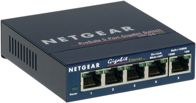 NETGEAR GS105 Ohanterad Gigabit Ethernet (10/100/1000) Blå