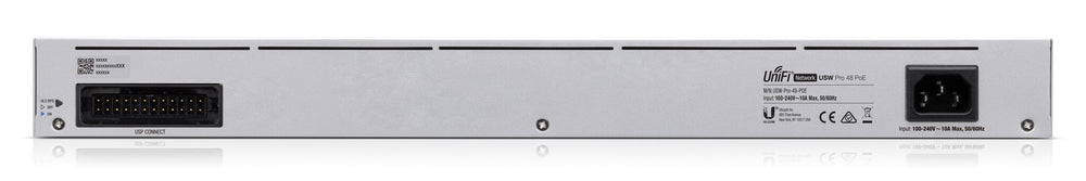 Ubiquiti UniFi Pro 48-Port PoE hanterad L2/L3 Gigabit Ethernet (10/100/1000) Strömförsörjning via Ethernet (PoE) stöd 1U Silver