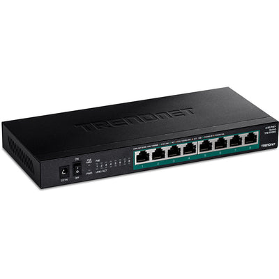 Trendnet TPE-TG380 nätverksswitchar Ohanterad 2.5G Ethernet (100/1000/2500) Strömförsörjning via Ethernet (PoE) stöd Svart