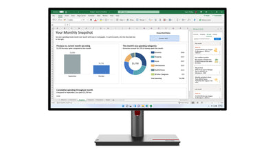 Lenovo ThinkVision P27h-30 LED display 68,6 cm (27") 2560 x 1440 pixlar Quad HD LCD Svart