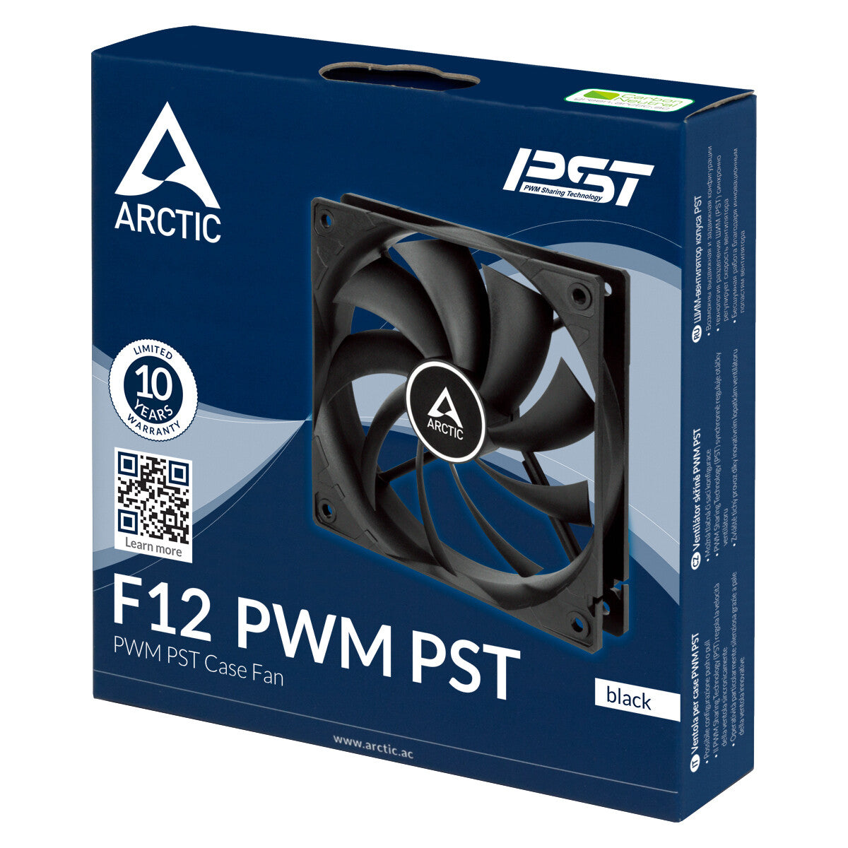 ARCTIC F12 PWM PST Datorväska Fan 12 cm Svart 1 styck