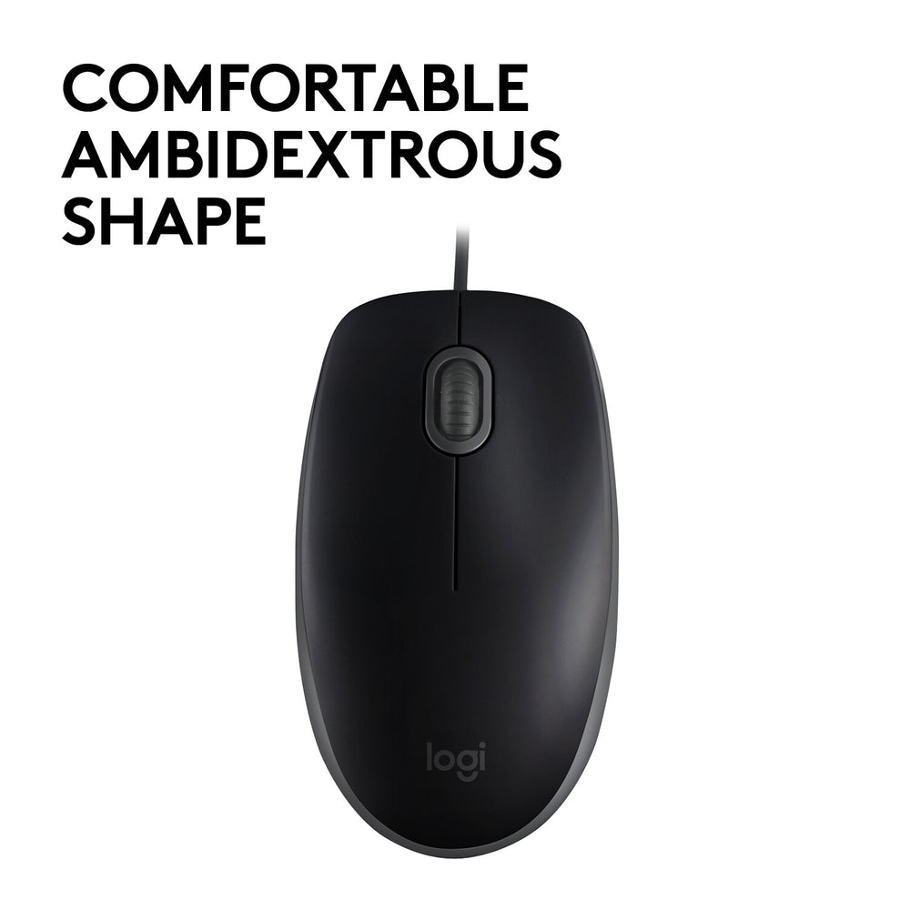 Logitech B110 Silent datormöss Kontor Ambidextrous USB Type-A Optisk 1000 DPI