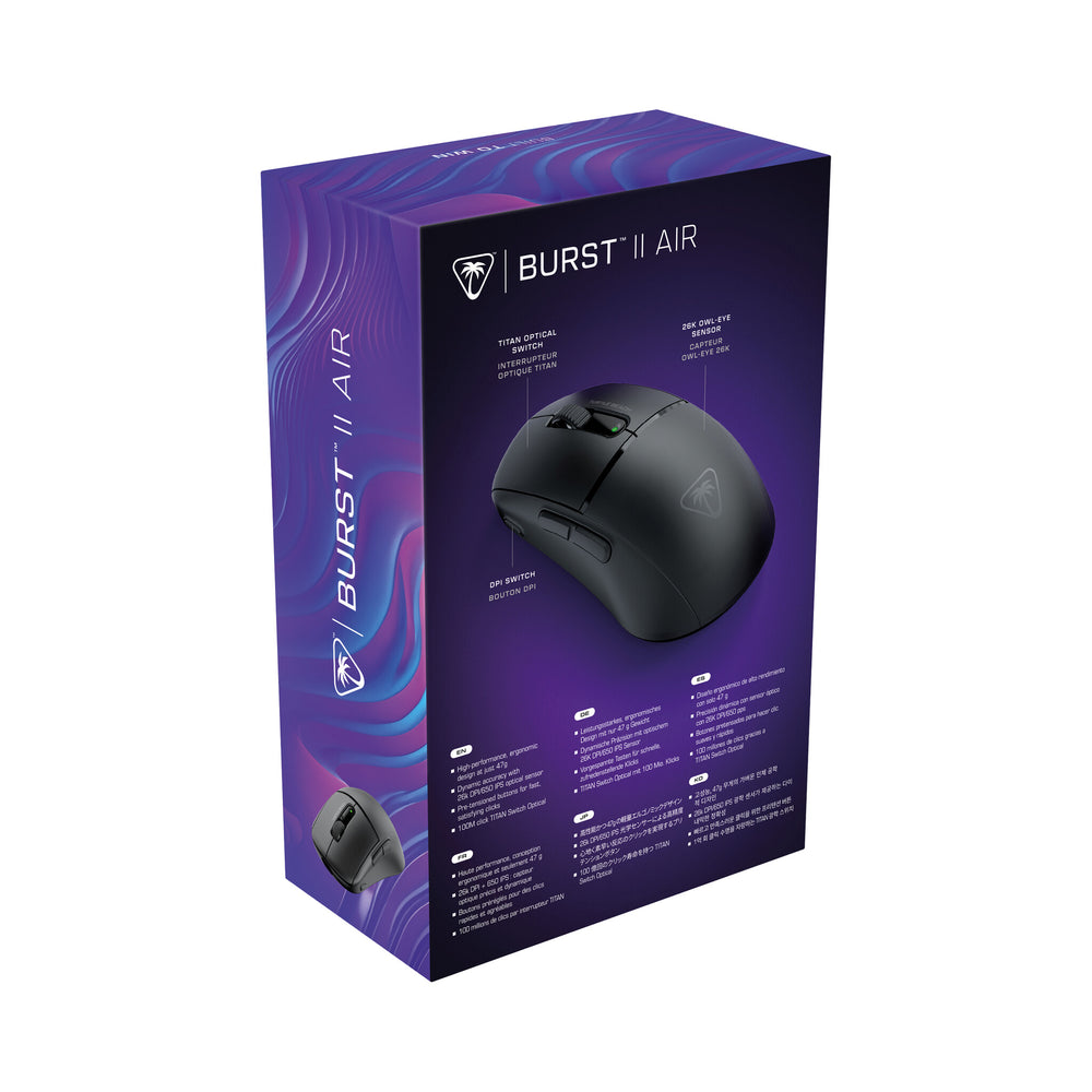 Turtle Beach Burst II Air datormöss Spela högerhand Trådlös RF + Bluetooth Optisk 26000 DPI