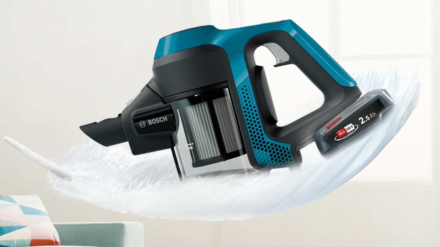 Bosch Serie 6 BBS611BSC upprättstående dammsugare och elektrisk sopborste 2-in-1 stick vacuum Batteri Torr Utan påse Svart 2,5 Ah