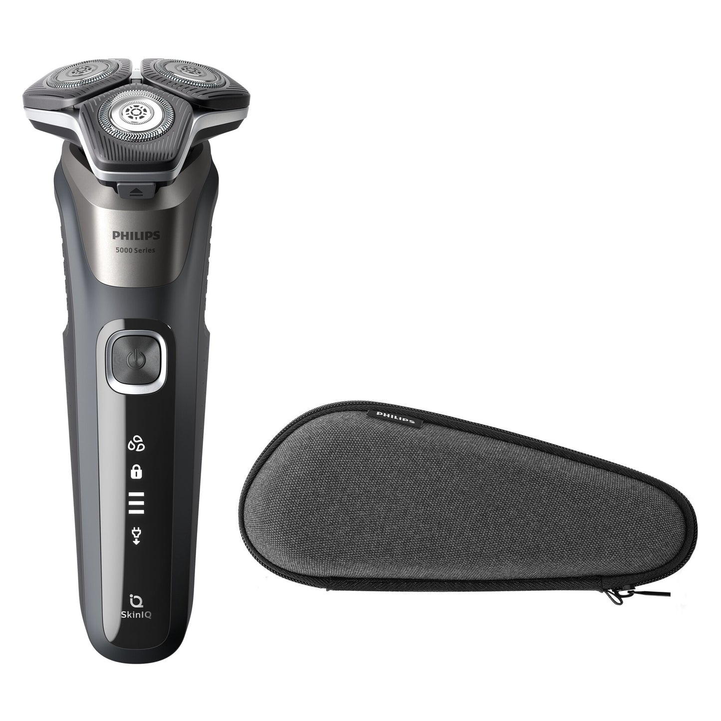 Philips SHAVER Series 5000 S5887/30 rakapparater för män Roterande rakhuvud Trimmer Svart, Grå