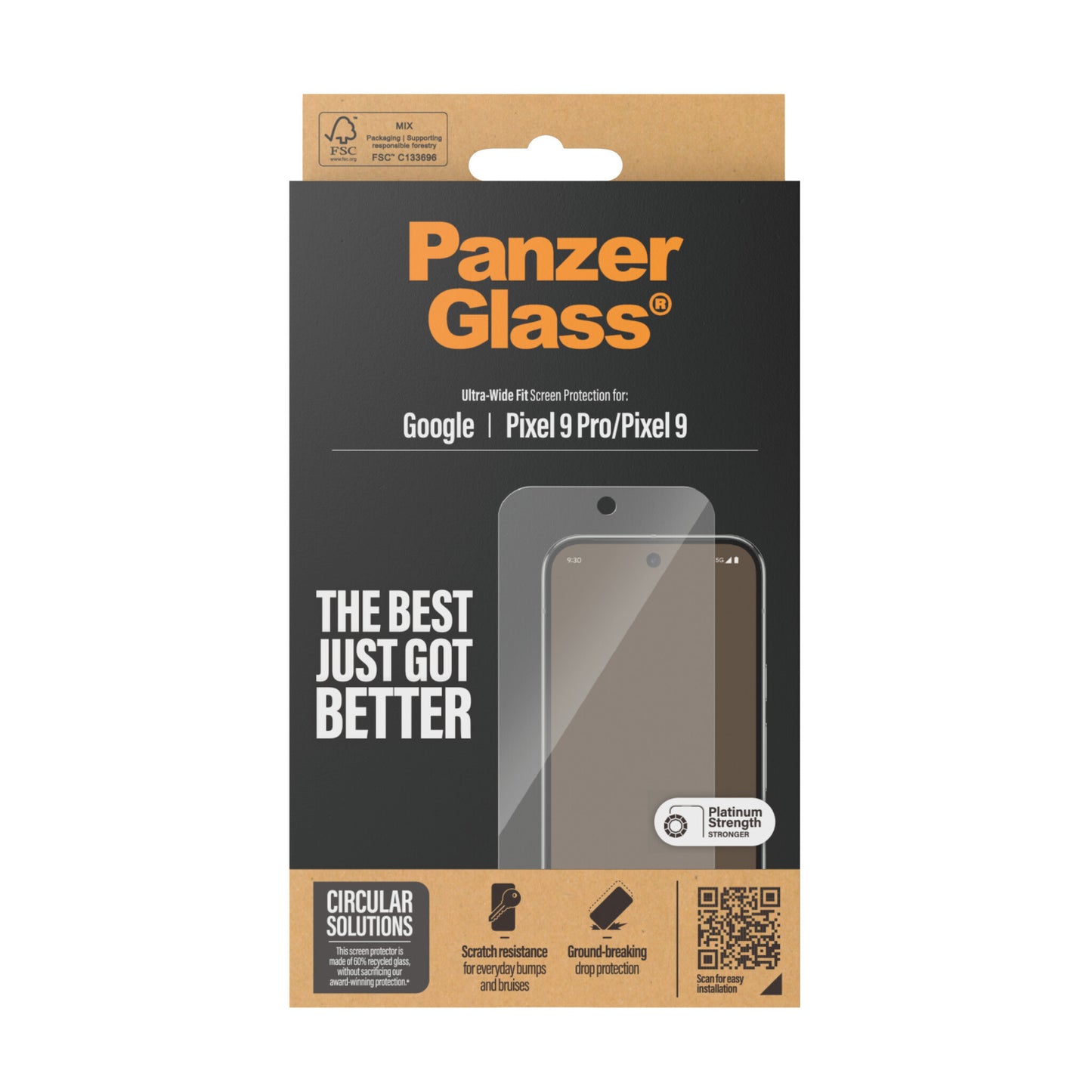 PanzerGlass 4787 skärm- och baksidesskydd till mobiltelefon Genomskinligt skärmskydd Google 1 styck