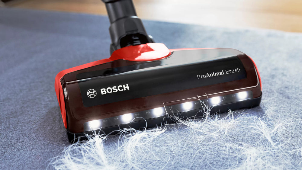 Bosch BCS711PET upprättstående dammsugare och elektrisk sopborste Skaftdammsugare Batteri Torr Utan påse 0,3 l Svart, Röd 3 Ah