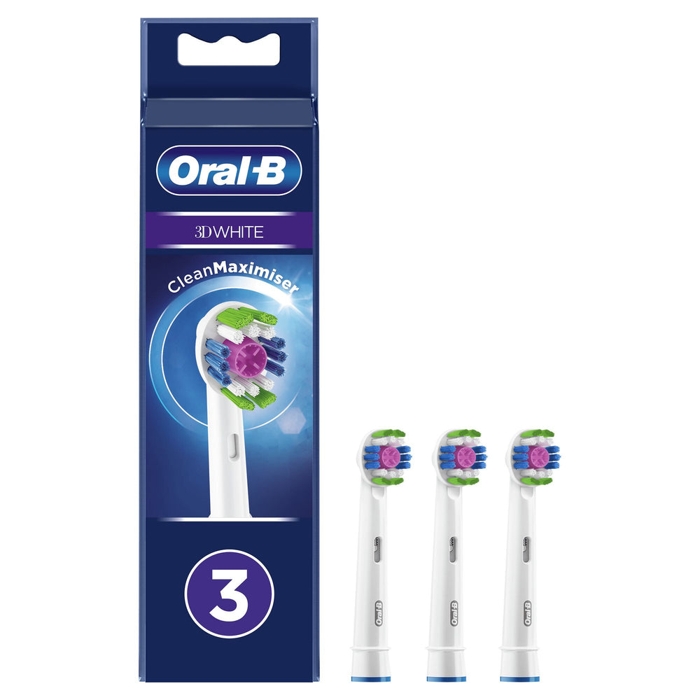 Oral-B 3D White 80338474 tandborsthuvuden 3 styck Vit