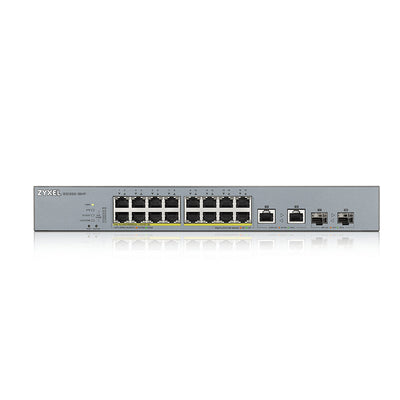 Zyxel GS1350-18HP-EU0101F nätverksswitchar hanterad L2 Gigabit Ethernet (10/100/1000) Strömförsörjning via Ethernet (PoE) stöd Grå