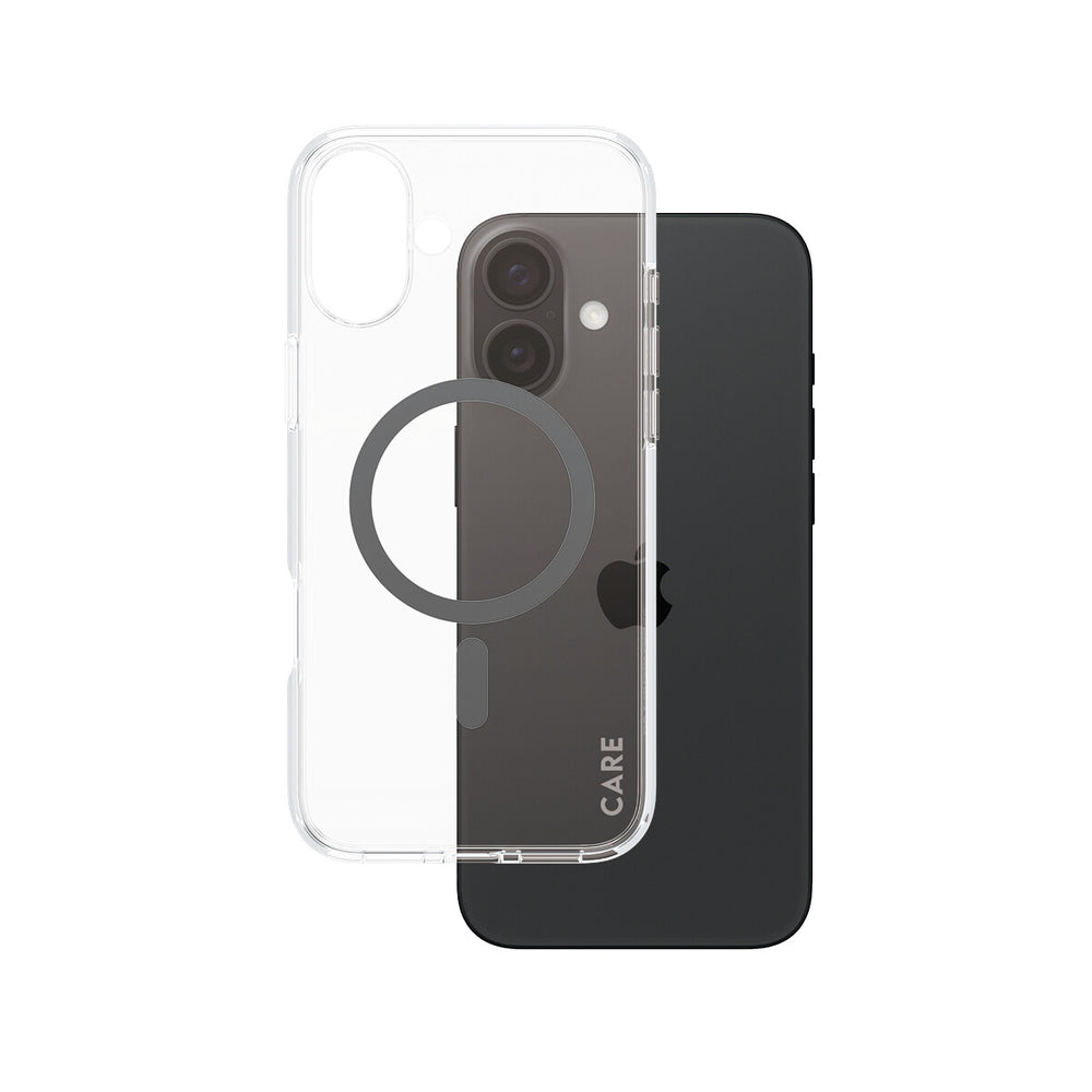 PanzerGlass CARE by PG BLK MagSafe iPhone16 6.7 mobiltelefonfodral Omslag Transparent