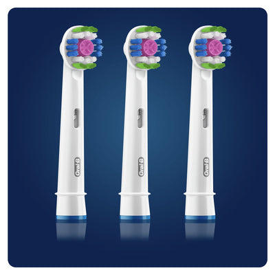 Oral-B 3D White 80338474 tandborsthuvuden 3 styck Vit