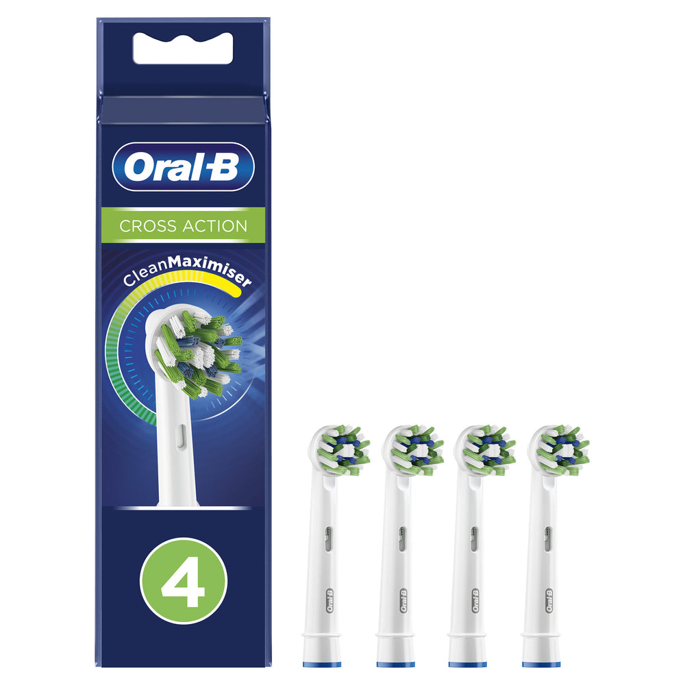 Oral-B CrossAction 80338435 tandborsthuvuden 4 styck Vit