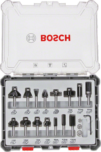Bosch 2 607 017 471 fräsar Fräs sats 15 styck