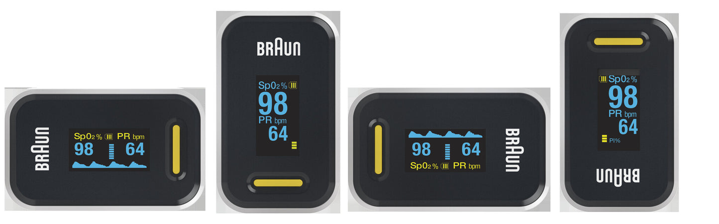 Braun YK-81CEU pulsoximetrar Svart, Rostfritt stål