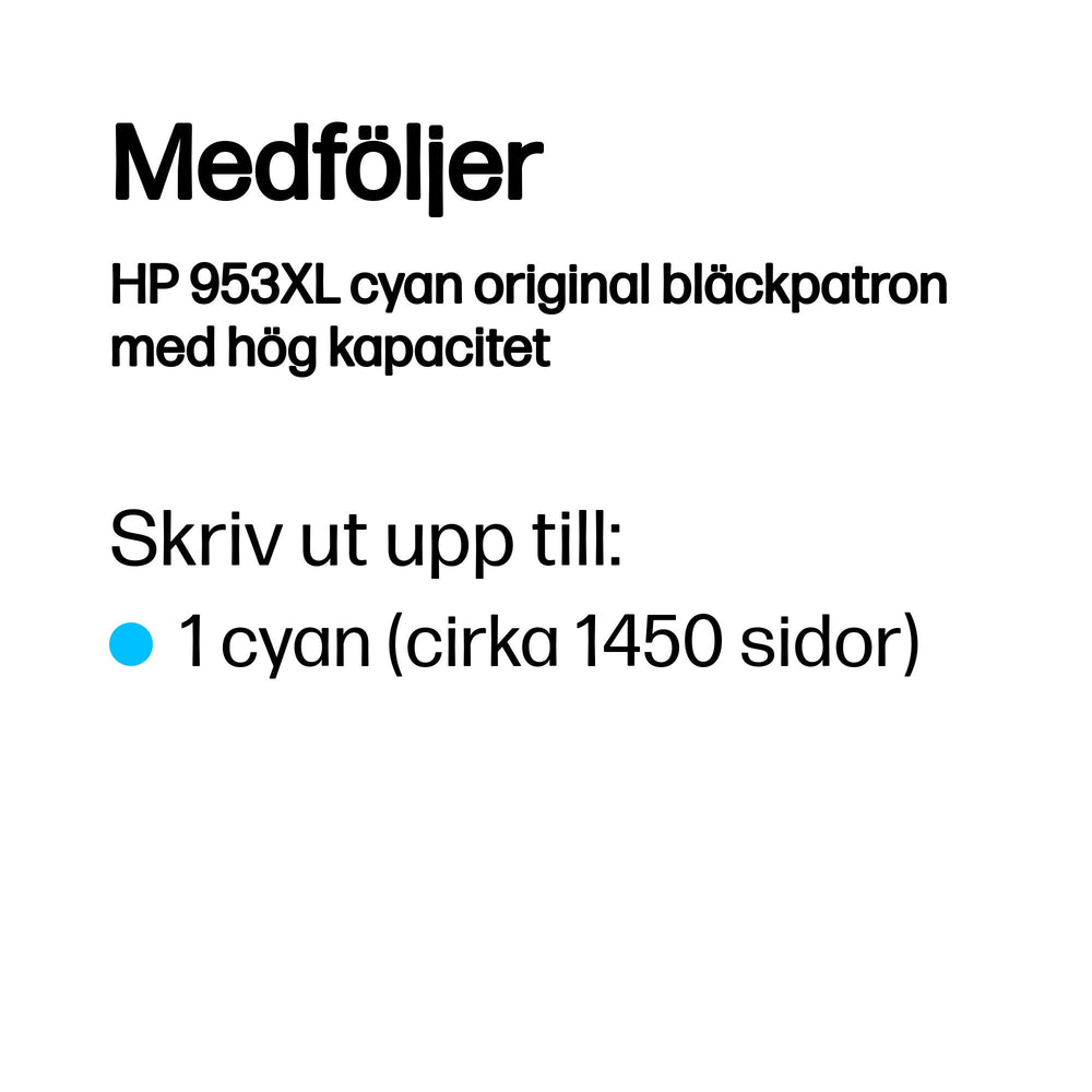HP 953XL cyan original bläckpatron med hög kapacitet