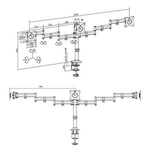 LogiLink BP0050 fäste och ställ till bildskärm 68,6 cm (27