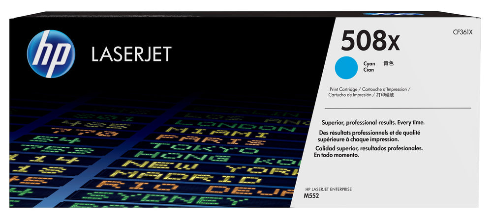 HP 508X cyan original LaserJet-tonerkassett med hög kapacitet