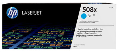 HP 508X cyan original LaserJet-tonerkassett med hög kapacitet