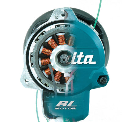 Makita DUR368LZ röjsåg och grästrimmer 35 cm Batteri Svart, Blå