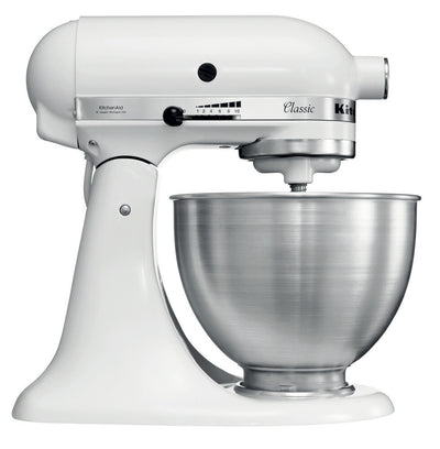 KitchenAid 5K45SSEWH Stativmixer 275 W Metallisk, Vit