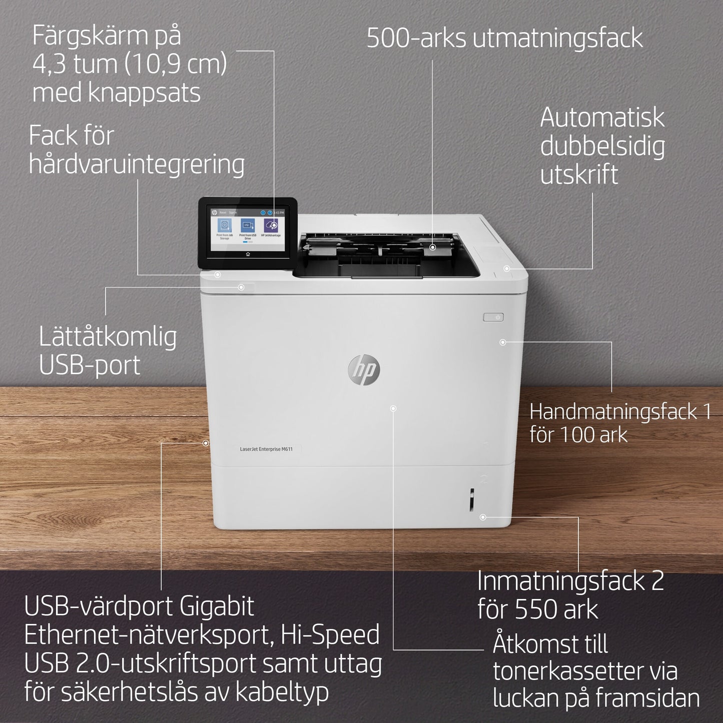 HP LaserJet Enterprise M611dn