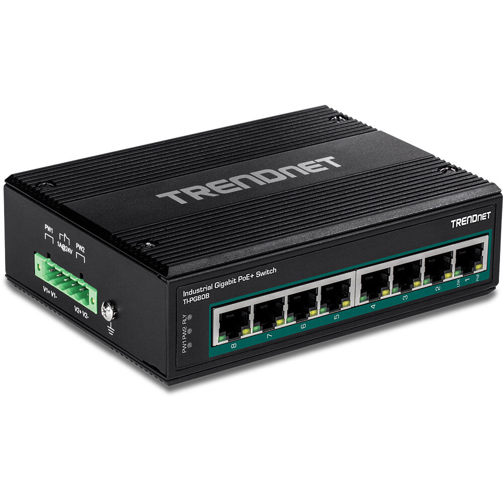 Trendnet TI-PG80B nätverksswitchar Gigabit Ethernet (10/100/1000) Strömförsörjning via Ethernet (PoE) stöd Svart
