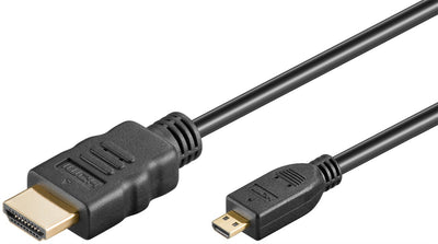 Goobay 53785 HDMI-kabel 2 m HDMI Typ A (standard) HDMI Typ D (micro) Svart
