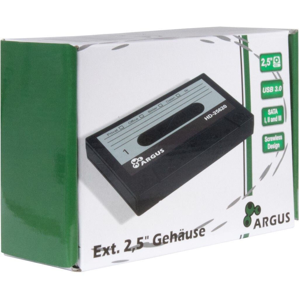 Inter-Tech HD-25620 HDD-hölje Svart, Vit 2.5"