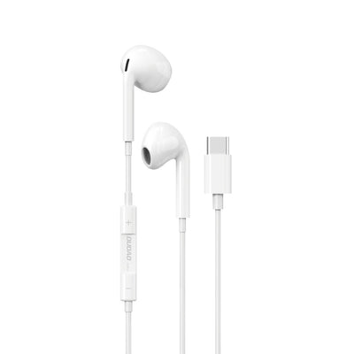 DUDAO Sluchawki X14PROT Hörlurar Kabel I öra Musik/vardag USB Type-C Vit
