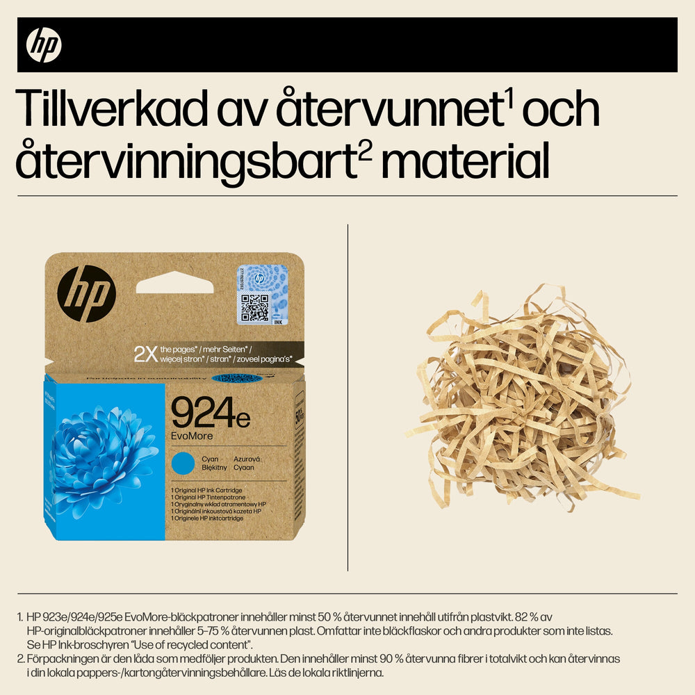 HP 924e EvoMore cyan originalbläckpatron