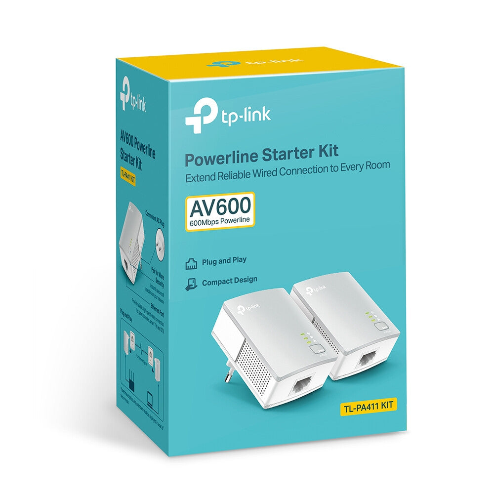 TP-Link PA411KIT 500 Mbit/s Nätverksansluten (Ethernet) Vit 2 styck