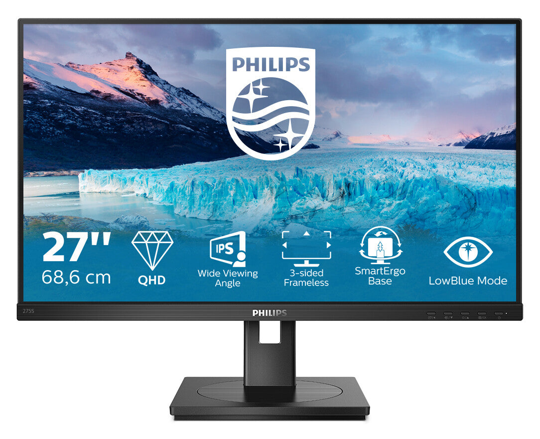 Philips S Line 275S1AE/00 LED display 68,6 cm (27") 2560 x 1440 pixlar 2K Ultra HD LCD Svart