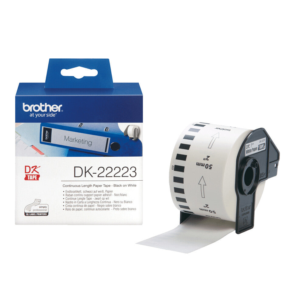 Brother DK-22223 utskriftsbara etiketter Vit