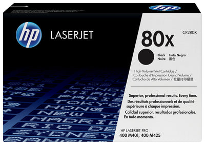 HP 80X svart LaserJet-tonerkassett med hög kapacitet, original