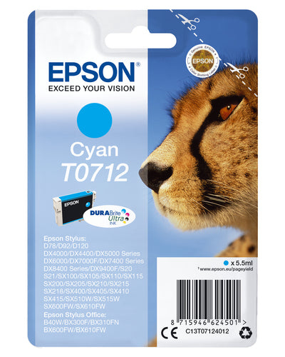 Epson Enpack cyan T0712 DURABrite Ultra-bläck