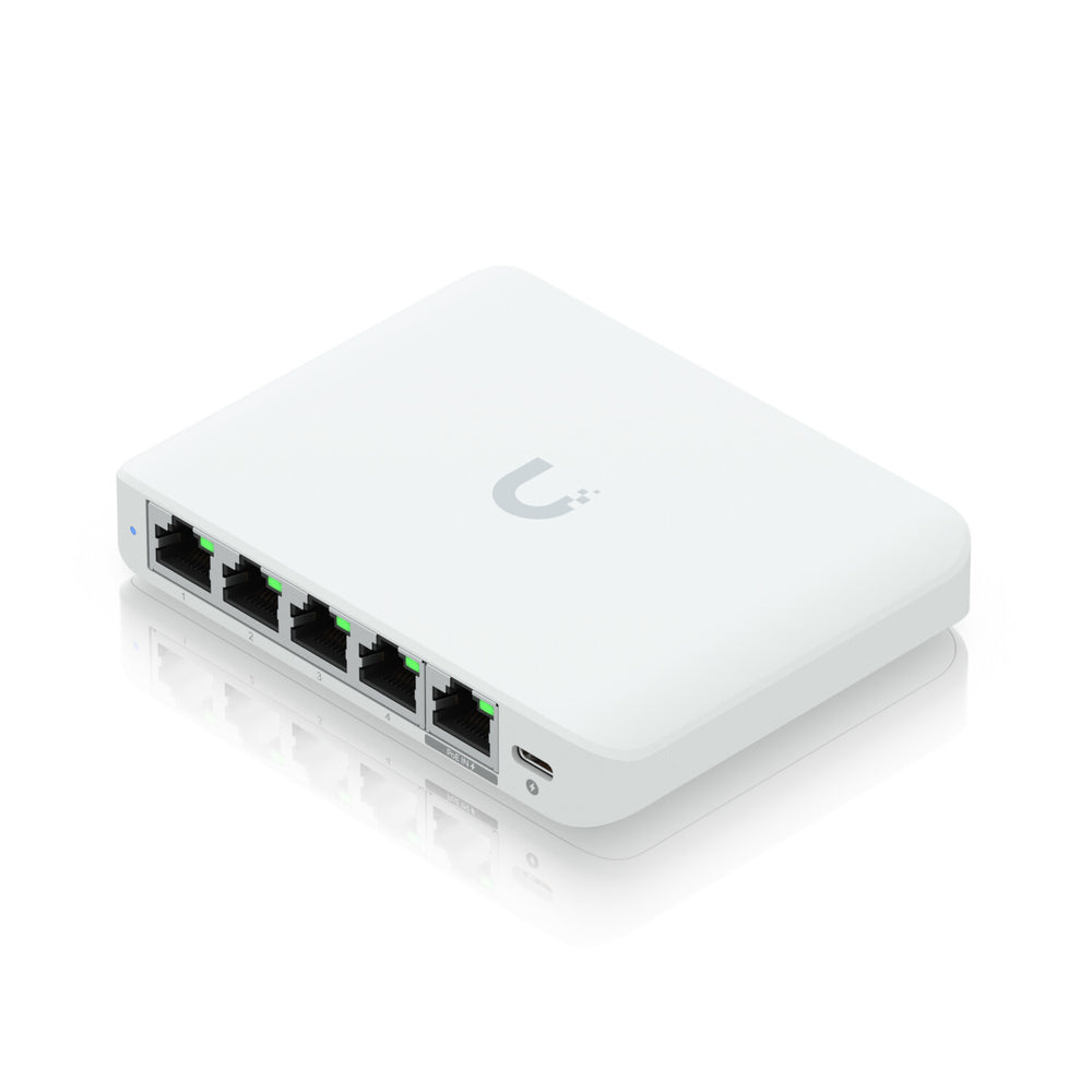 Ubiquiti UniFi Flex Mini 2.5G hanterad 2.5G Ethernet (100/1000/2500) Strömförsörjning via Ethernet (PoE) stöd Skrivbord Vit