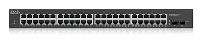 Zyxel GS1900-48HPv2 hanterad L2 Gigabit Ethernet (10/100/1000) Strömförsörjning via Ethernet (PoE) stöd Svart