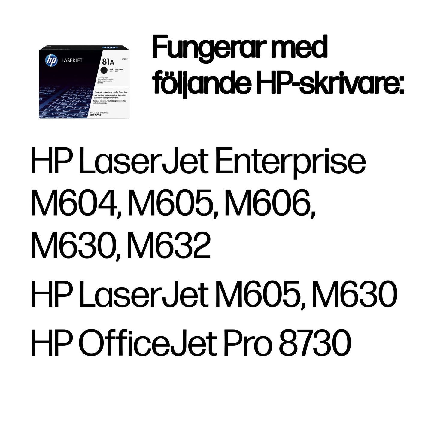 HP 81A svart original LaserJet tonerkassett