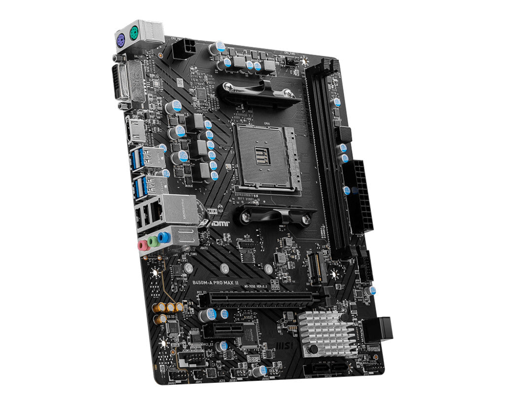MSI B450M-A PRO MAX II moderkort AMD B450 Uttag AM4 micro ATX